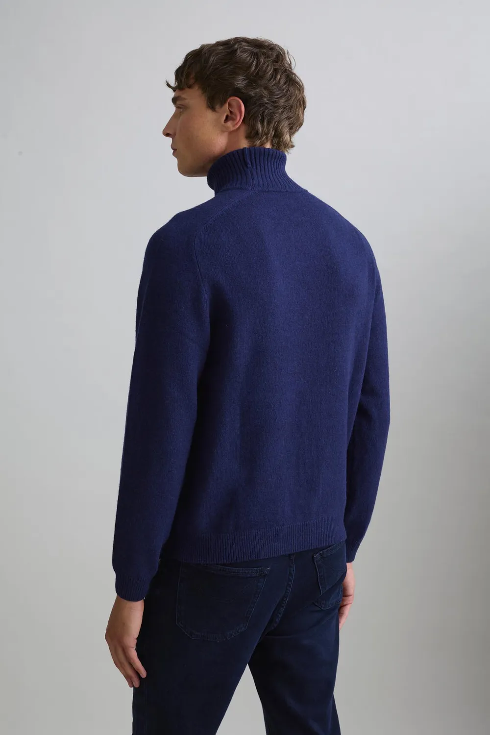 Jeckerson dolcevita coltrui donkerblauw melange wol