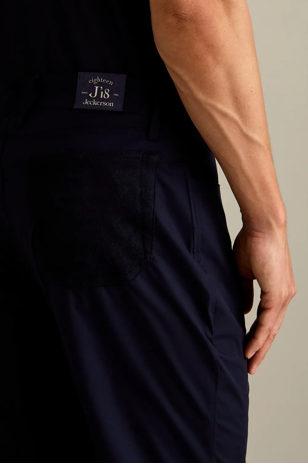 Jeckerson J18 slim fit broek blauw polyester