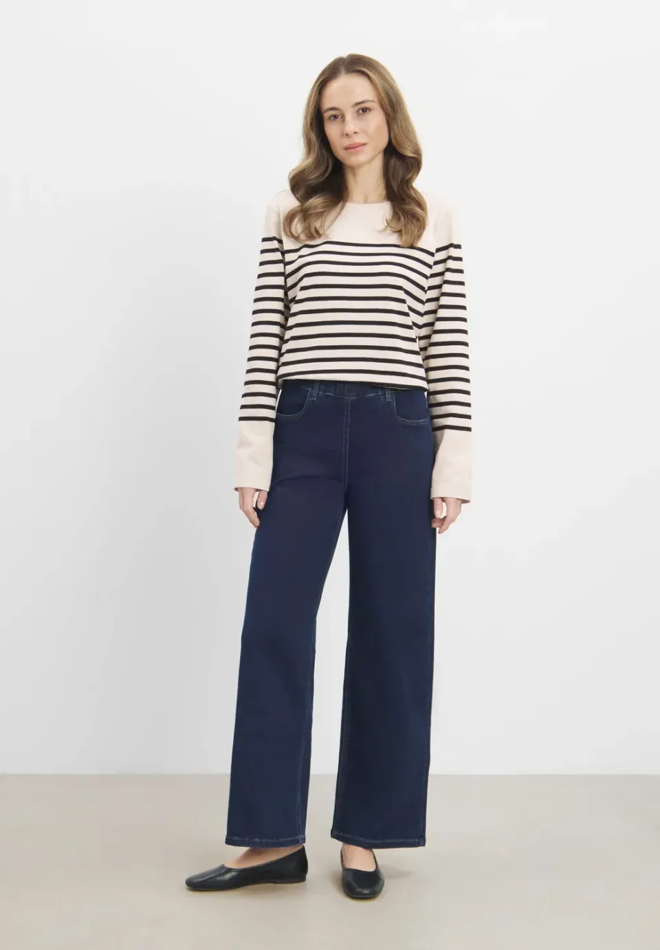 Laurie Donna Loose SL 101073 damesjeans Dark Blue Denim stretch