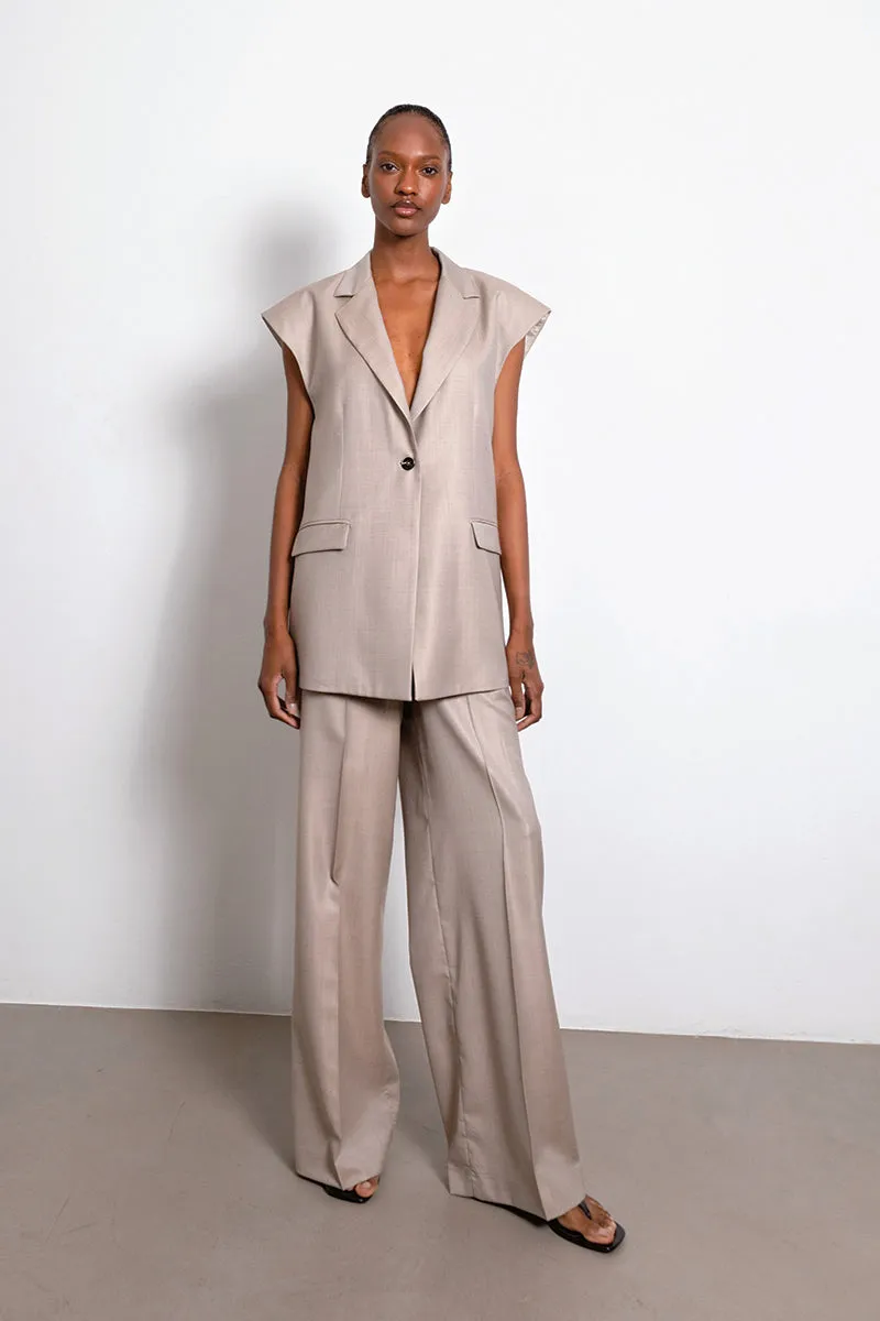 Nine In The Morning Taylor Gilet Zwart wol zijde slim
