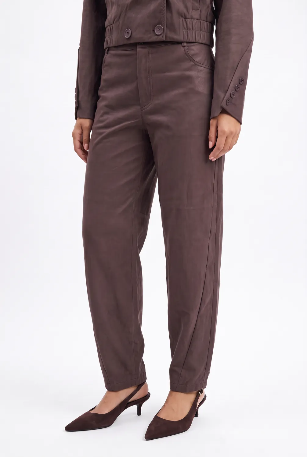 Florez Alexi Trousers broek Dark Brown PU