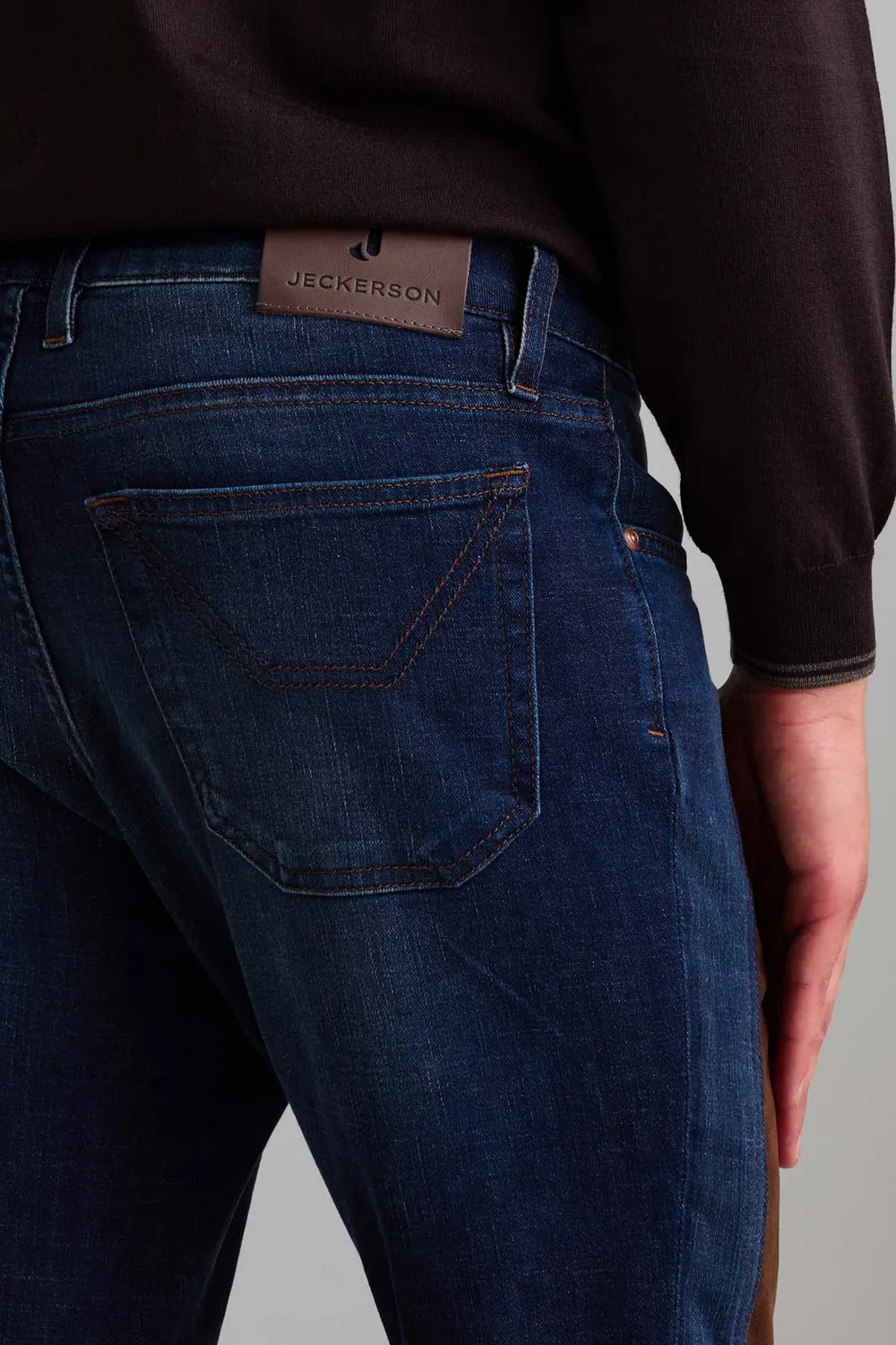 Jeckerson James Alcantara jeans skinny fit donkerblauw denim