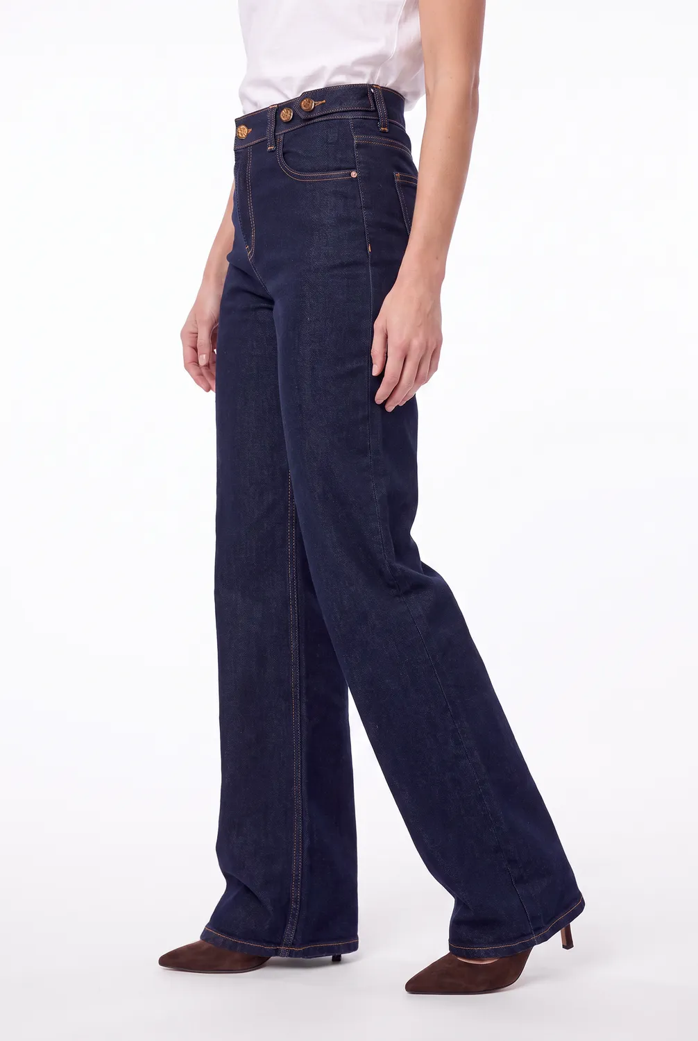 Florez Zoe straight jeans donkerblauw