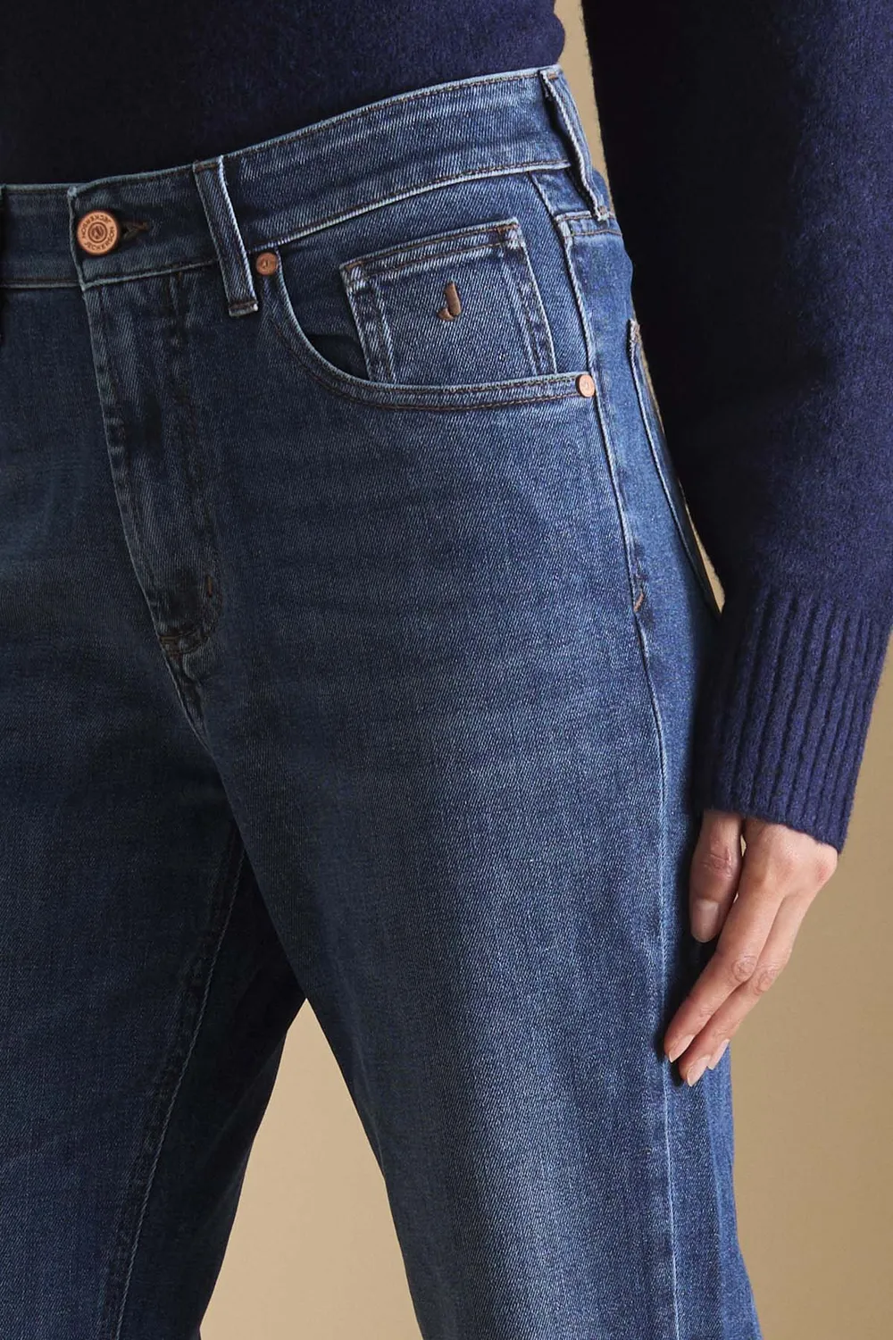 Jeckerson Julia boyfriend jeans donkerblauw stretch