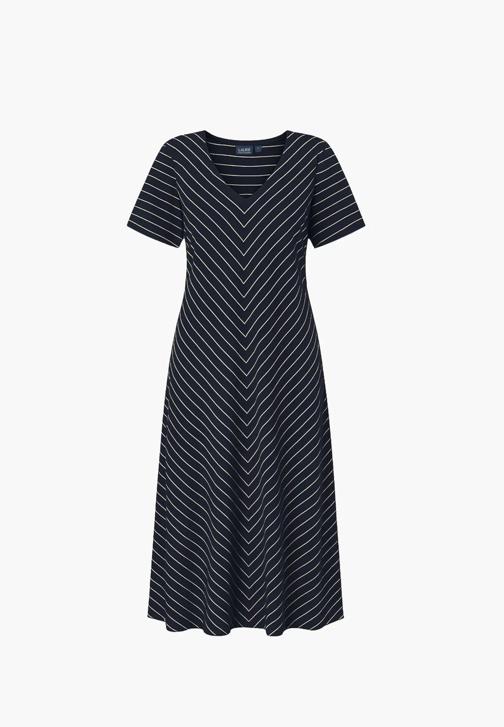 Laurie Ingrid Dress SS jurk Navy Stripe viscose