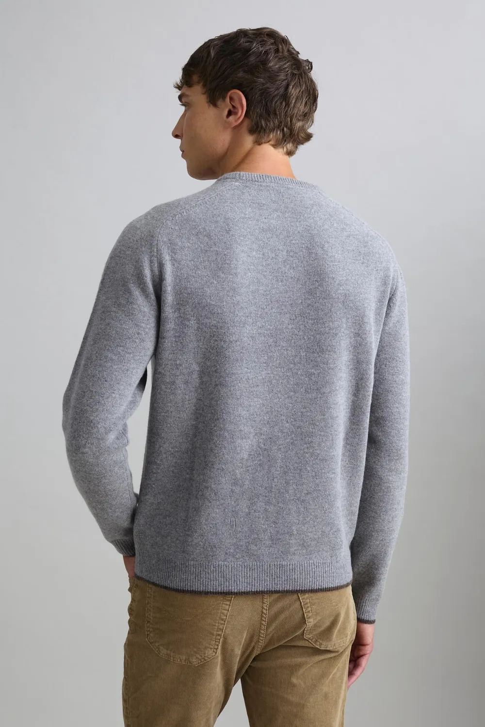 Jeckerson raglan trui grijs silver wolblend