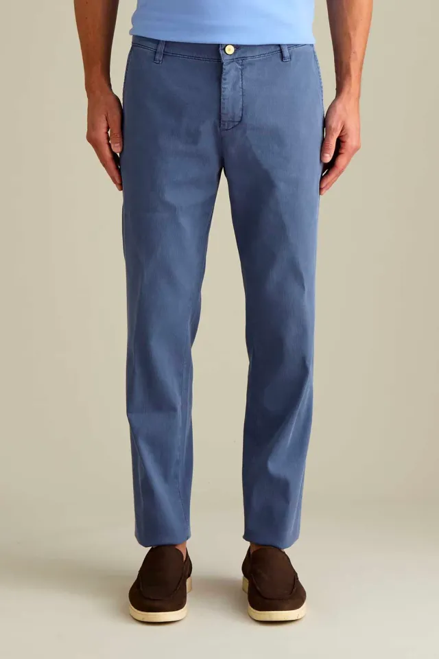 Jeckerson Jack chino slim fit blauw bretagne Tencel