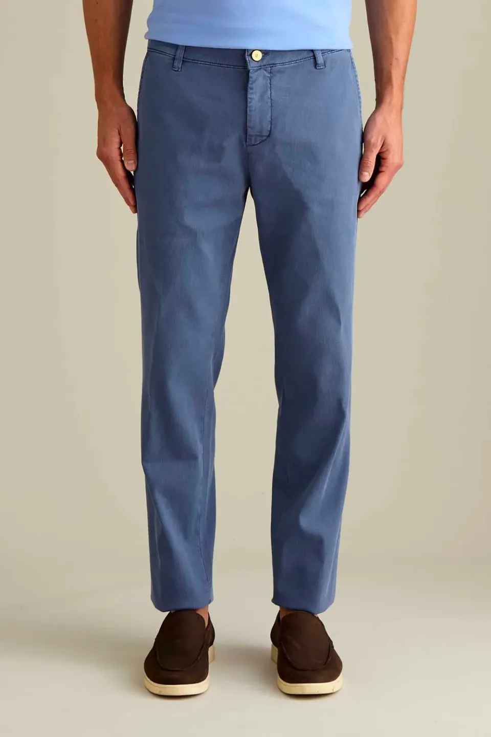 Jeckerson Jack chino slim fit blauw bretagne Tencel