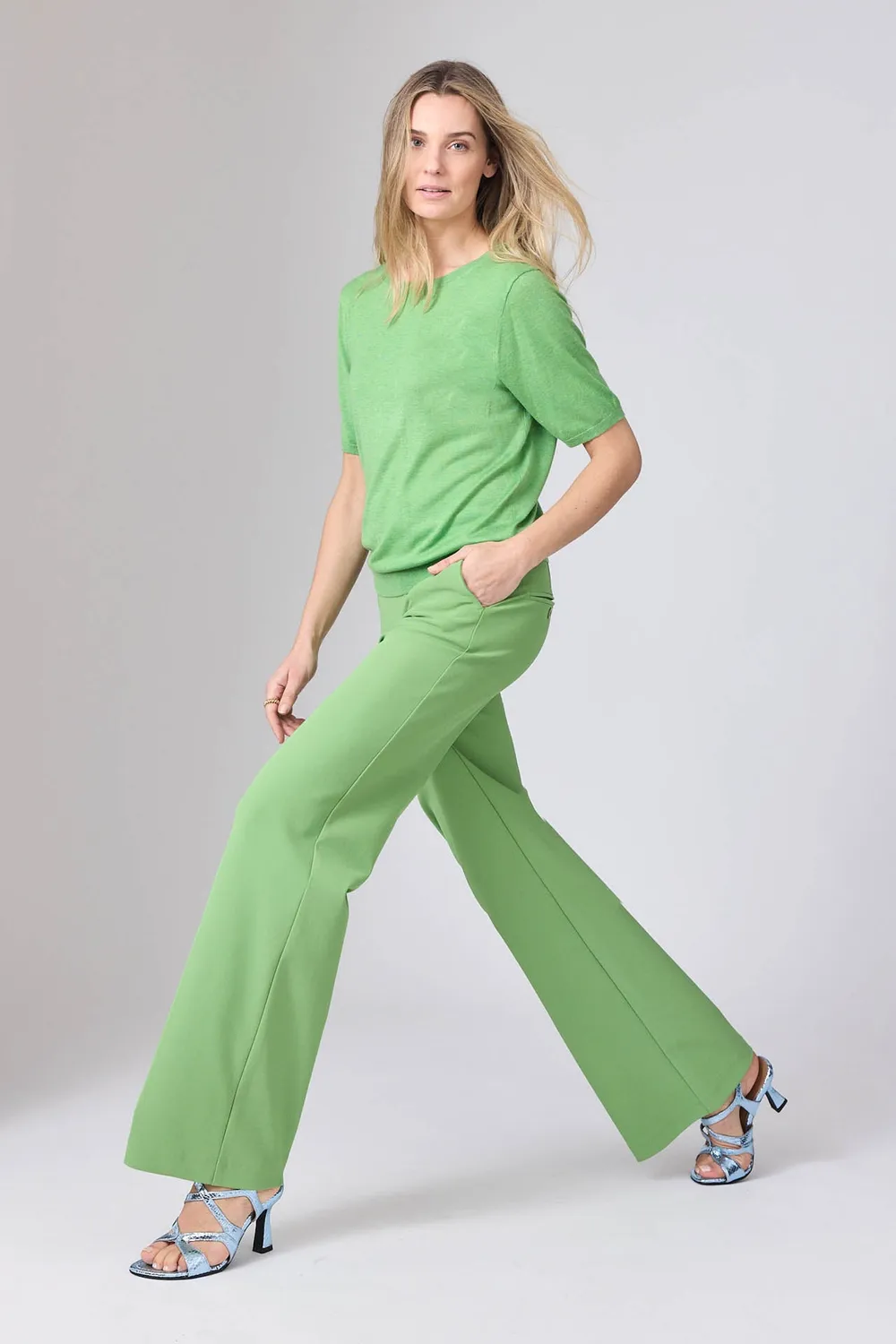 Corel Lilly Wide Uni Sport broek coral stretch
