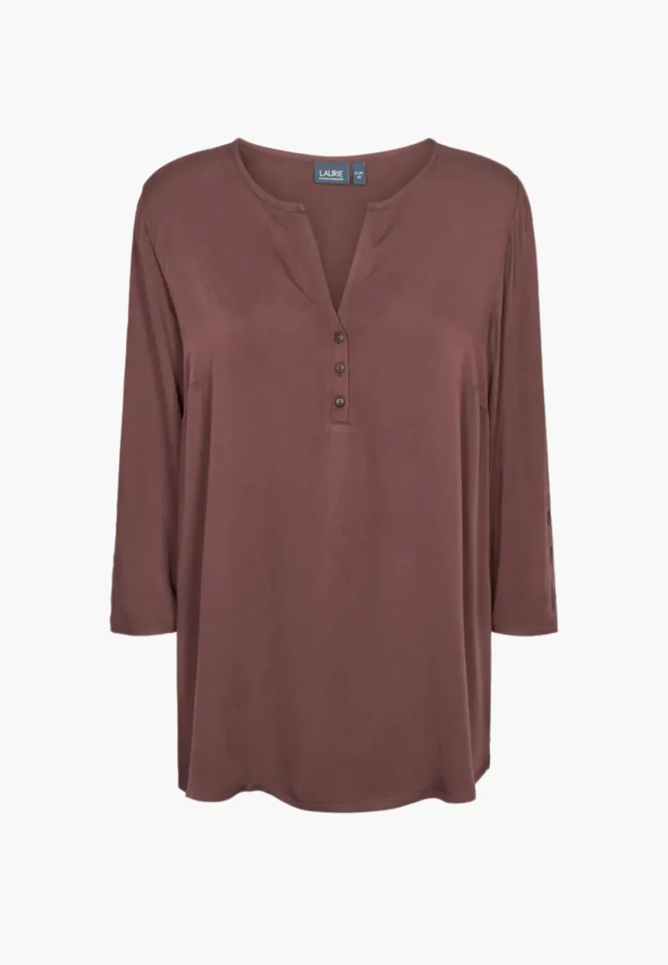 Laurie Ritz 101334 tuniek Dark Plum 3/4 mouw viscose