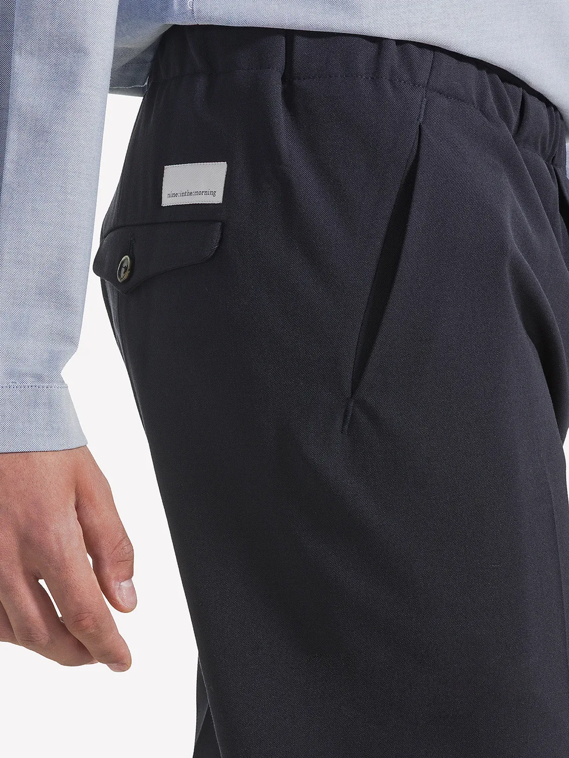 Nine In The Morning Mirco Chino Navy Stretch