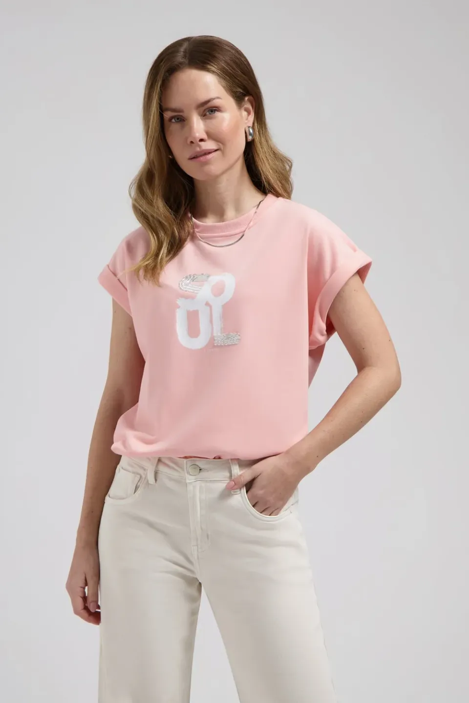 Florez Bella T-shirt Pinky rose tricot kralen