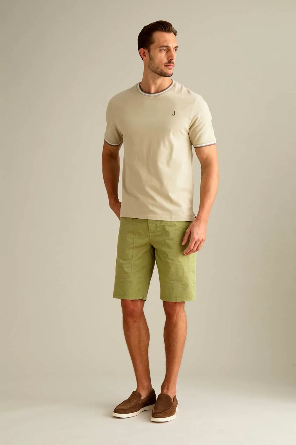 Jeckerson Jayden slim fit bermuda salvia katoen