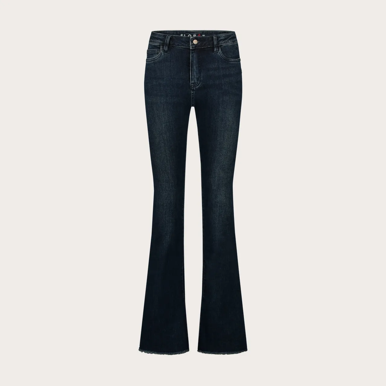 Florez Flared jeans donkerblauw stretch