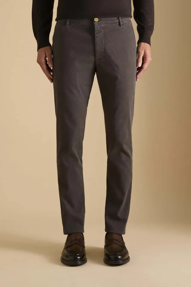 Jeckerson Jack chino slim donkerbruin stretch