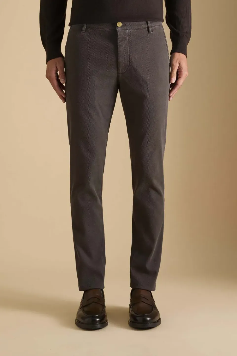 Jeckerson Jack chino slim donkerbruin stretch