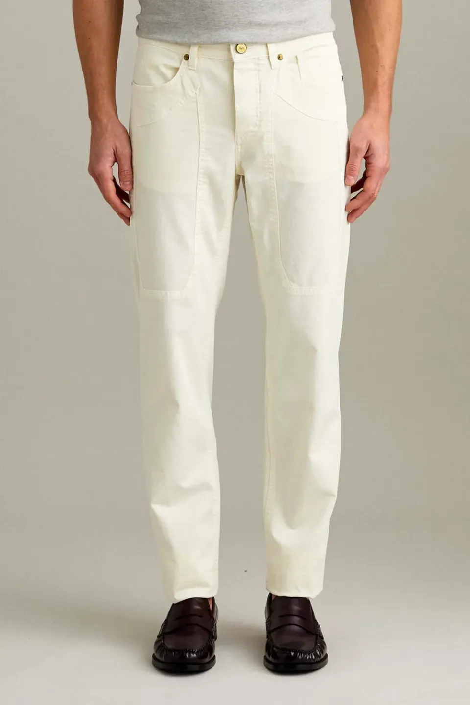 Jeckerson John Slim Fit Chino Sneeuwwit Katoen