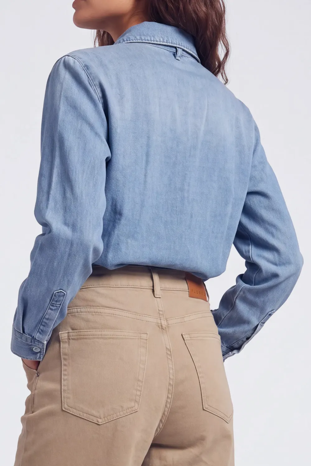 Florez Daisy blouse light blue denim loose fit