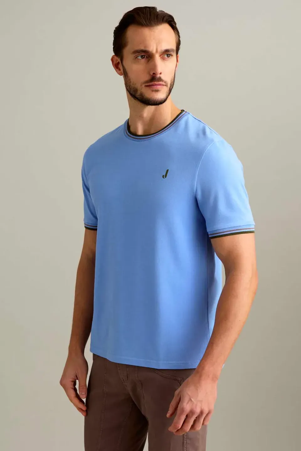 Jeckerson T-shirt piqué lichtblauw korte mouw