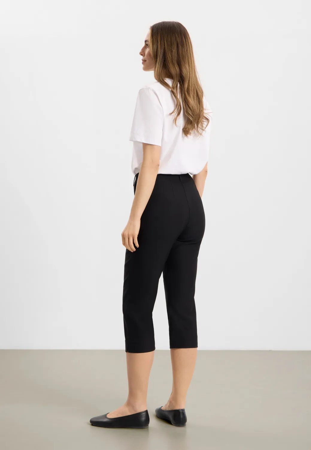 Laurie Taylor Regular Capri ML capribroek zwart stretch