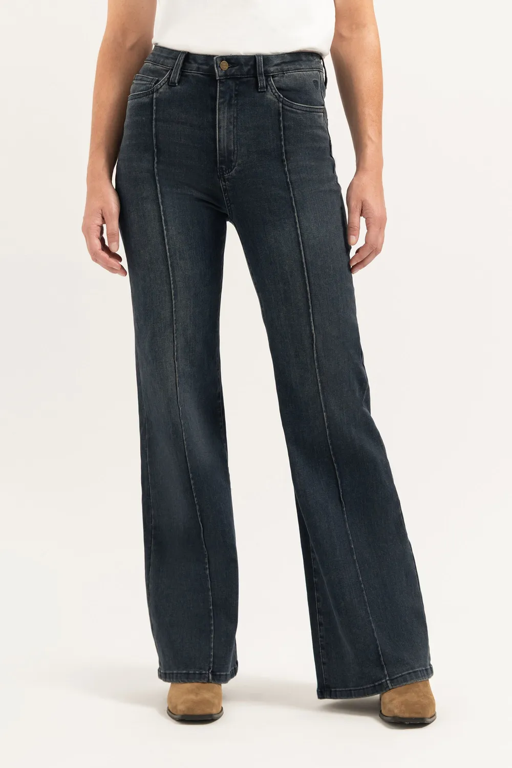 Florez Ana flared jeans Classic Indigo wijd