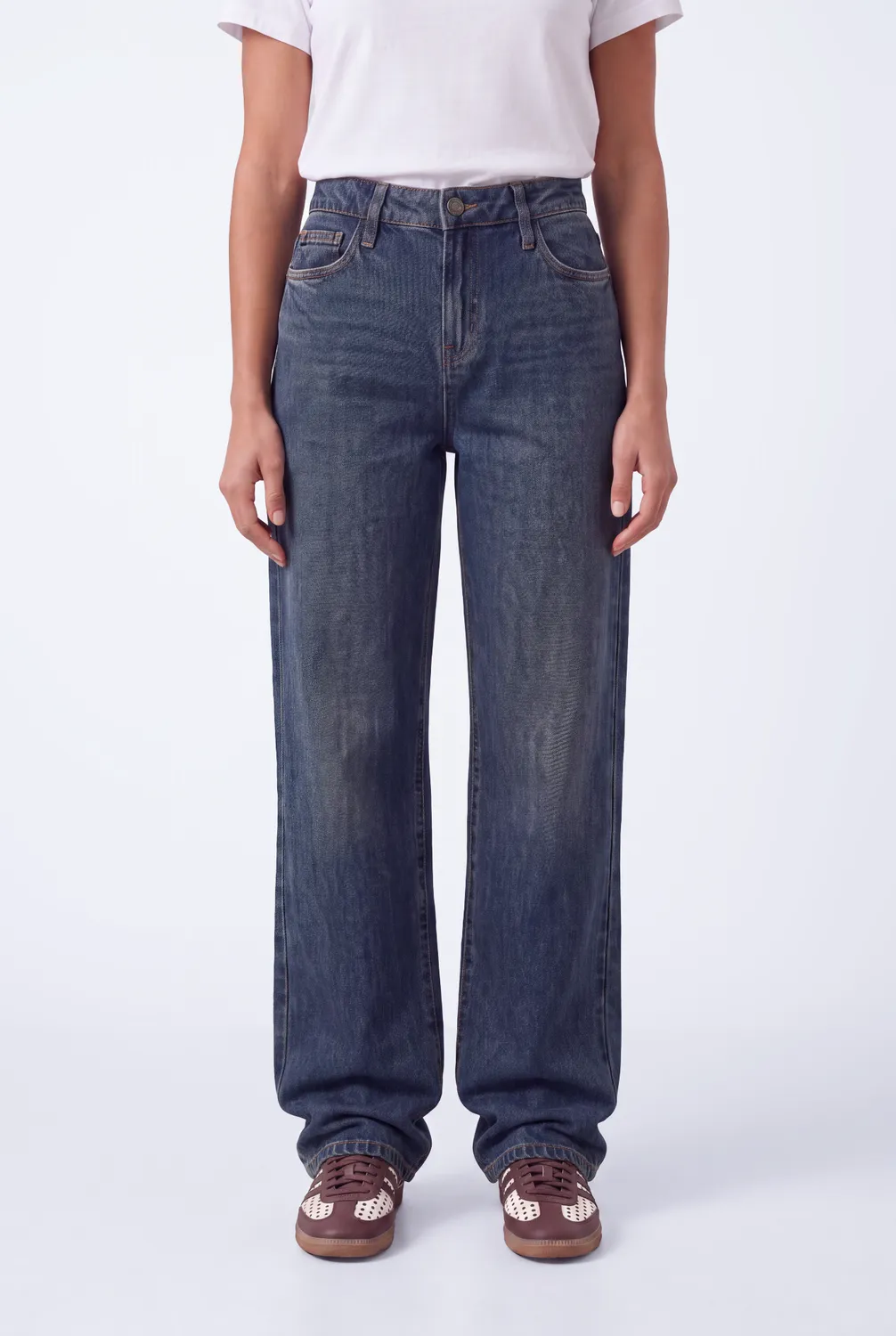 Florez Sophie Straight jeans Vintage Blue mid-waist