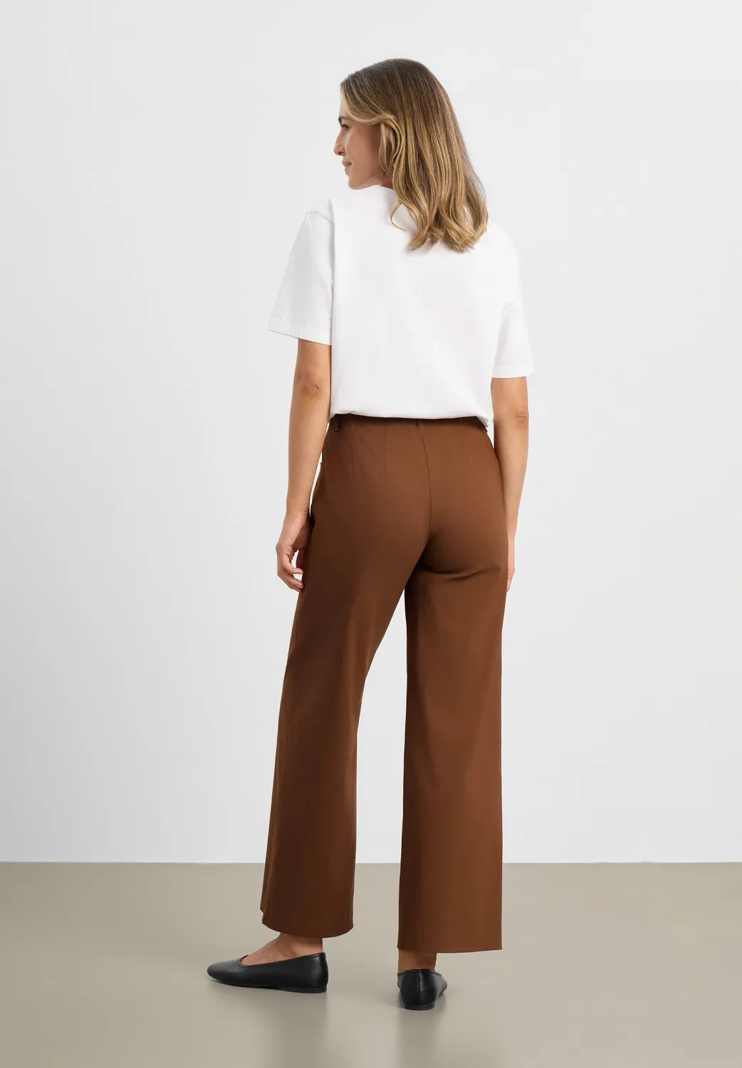 Laurie Donna Loose SL broek downtown brown