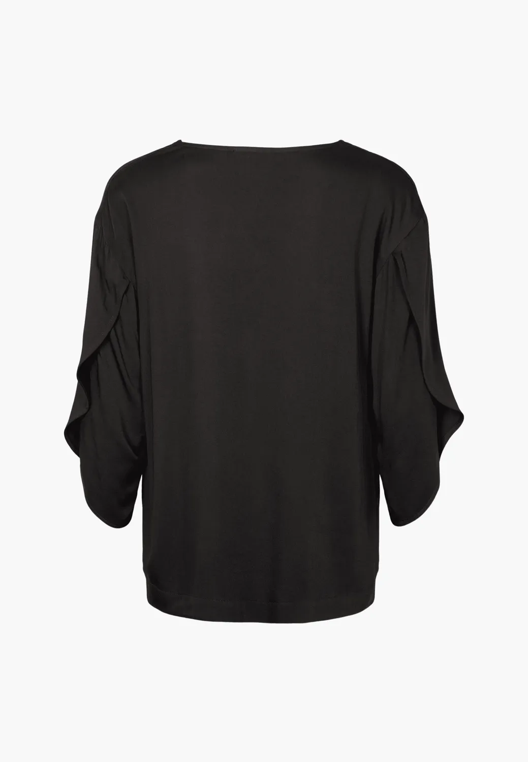 Laurie Nadine blouse 3/4 zwart V-hals
