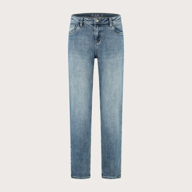 Florez The Royal Mom Fit girlfriend jeans Sophisticated Blue middelhoge taille