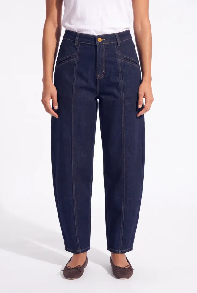 Florez Oxi barrel jeans rins blue barrel-fit