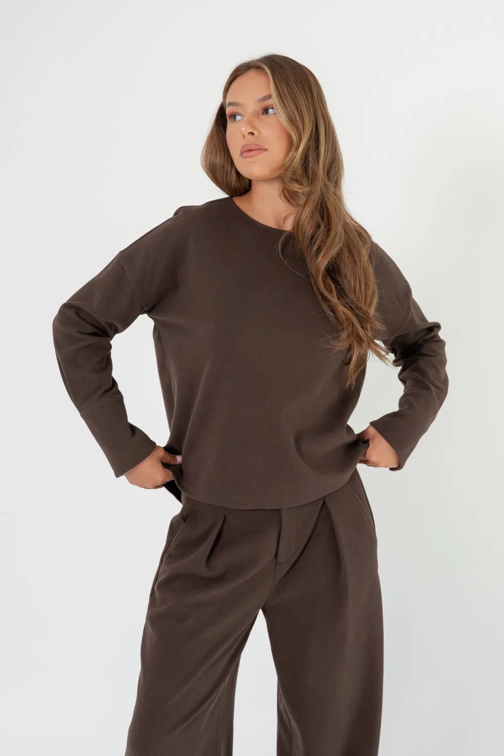 Corel Livia longsleeve top boxy zwart