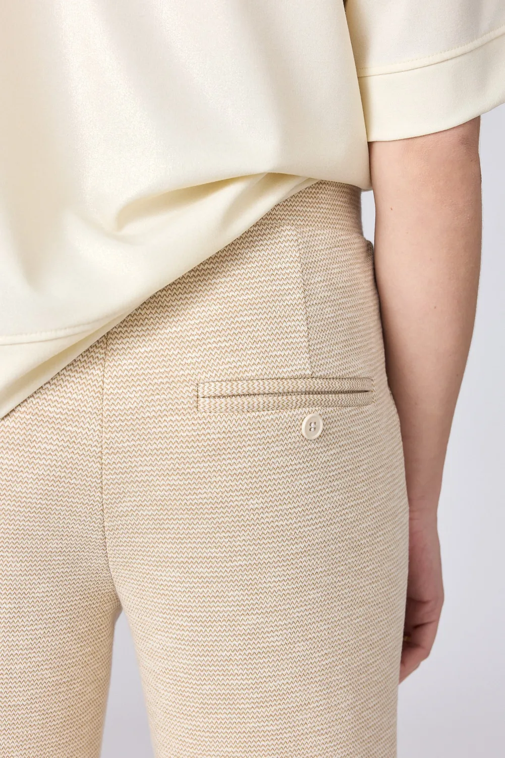 Corel Boa Flare Jaquard Lurex broek camel glans