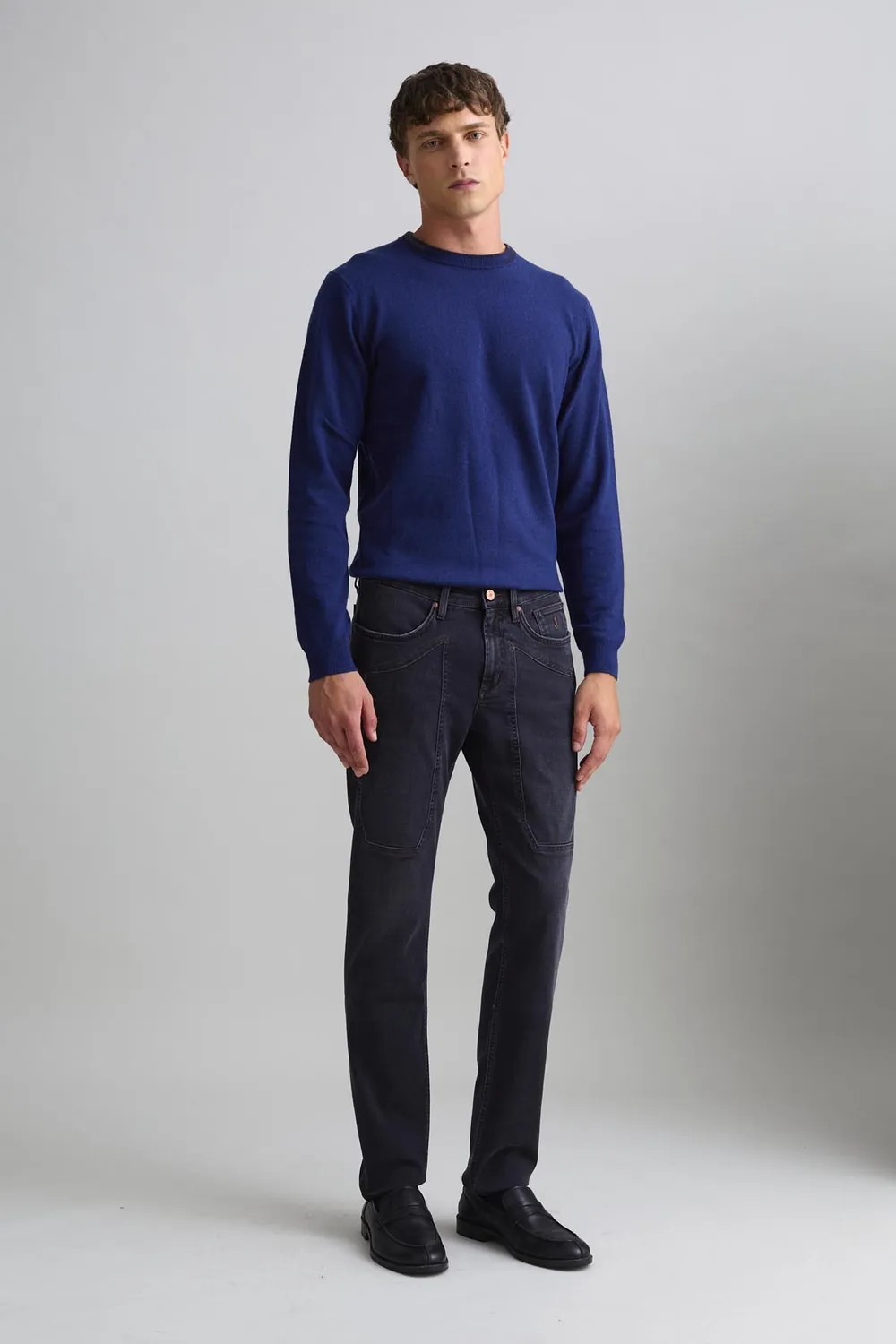 Jeckerson John slim fit jeans heren zwart light used denim