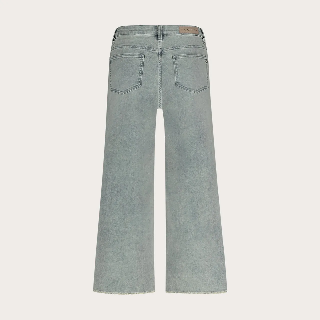 Florez Megan jeans Light Blue cropped wide fit