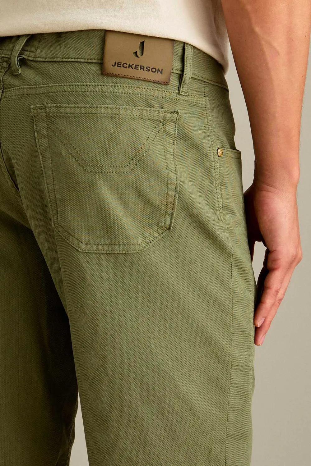 Jeckerson Jayden slim fit bermuda donker saliegroen