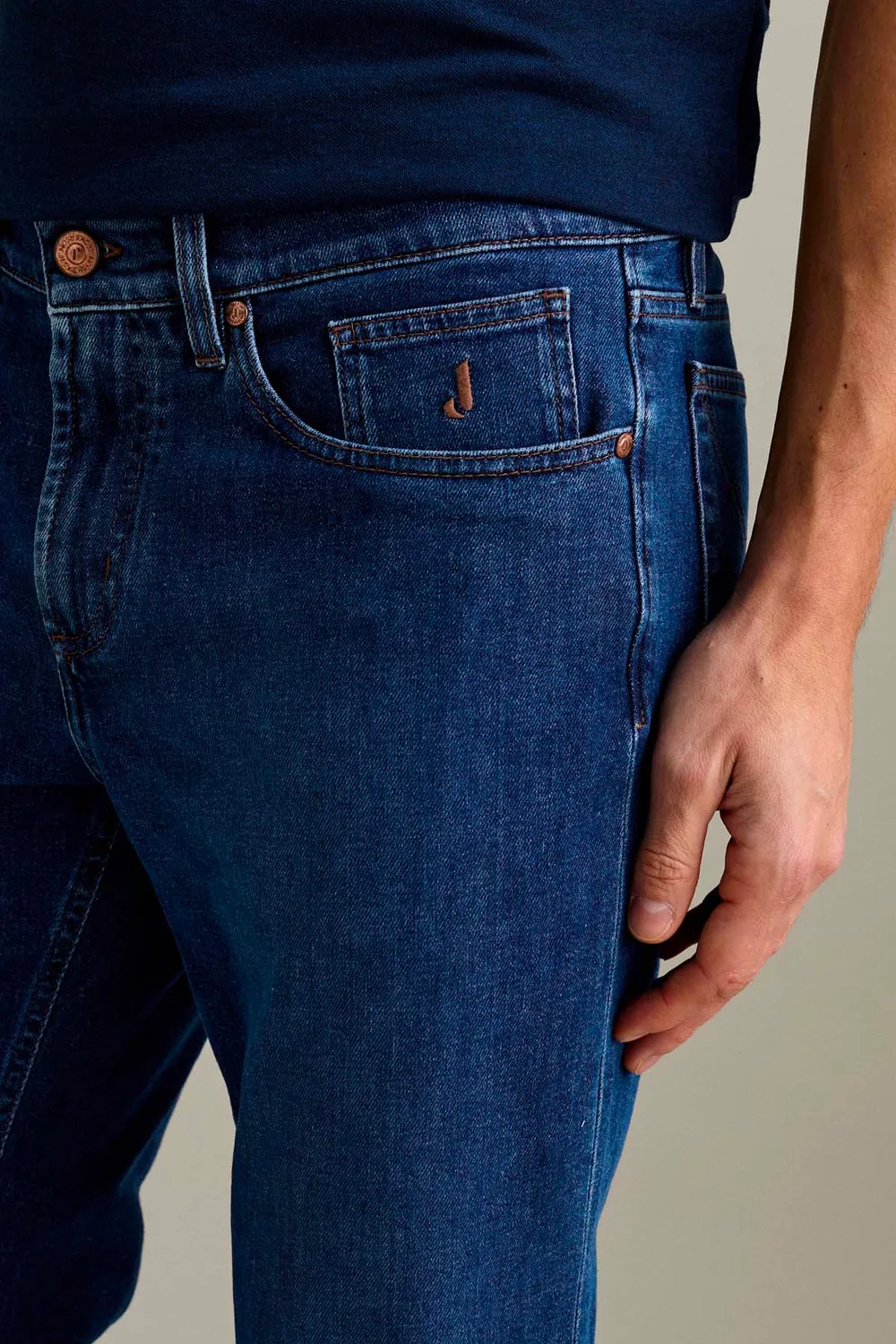 Jeckerson Jordan Slim Fit Jeans Donkerblauw