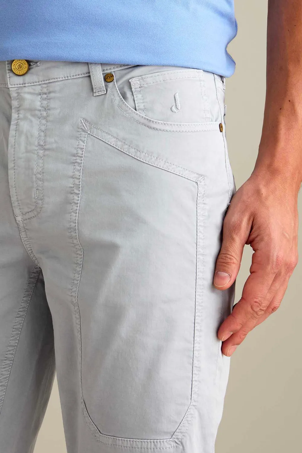 Jeckerson Jayden slim fit bermuda cementgrijs