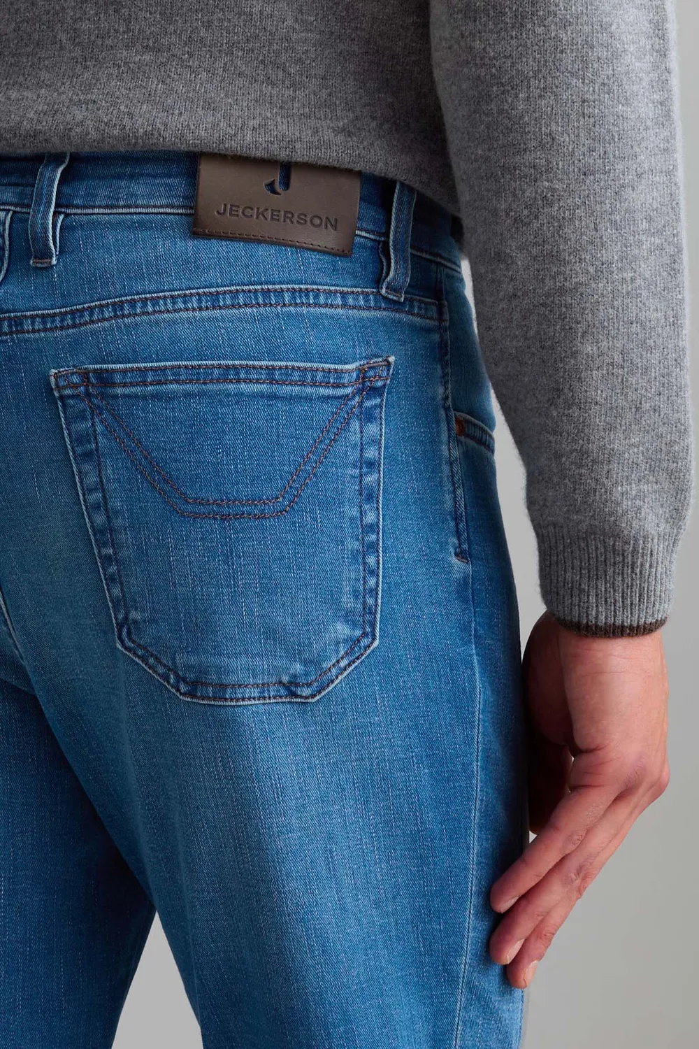 Jeckerson John Slim Fit jeans lichtblauw alcantara