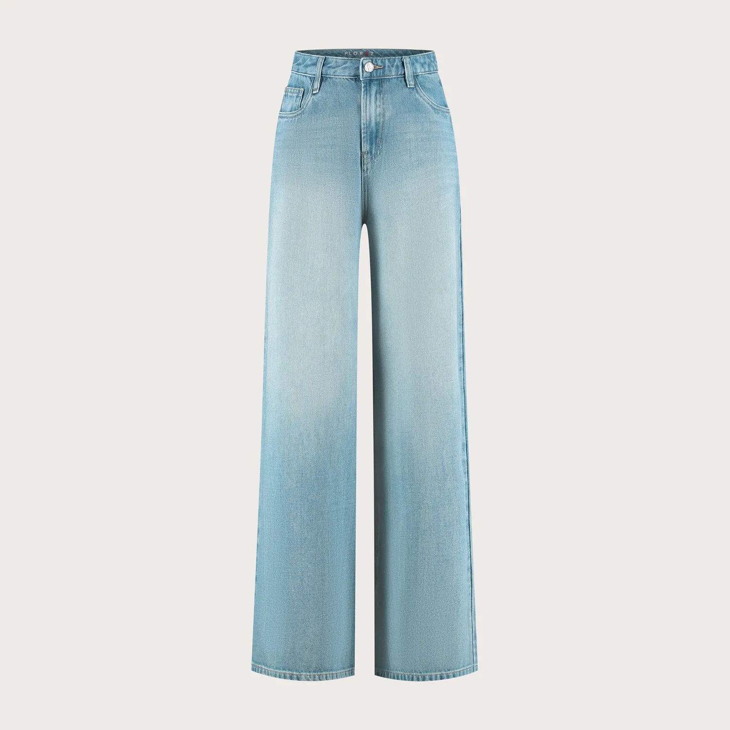 Florez Liv Wide leg jeans Azure Blue wijde pijp
