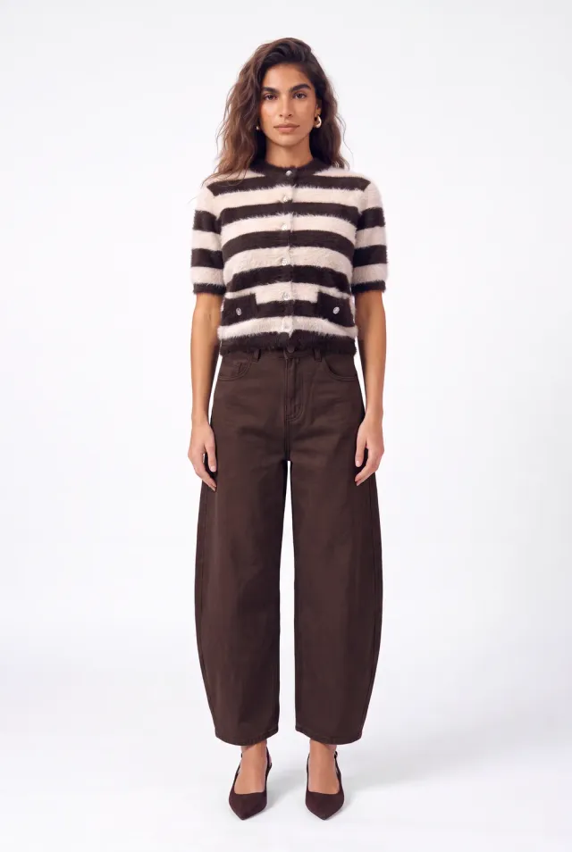 Florez Jackey barrel jeans Brown balloon fit