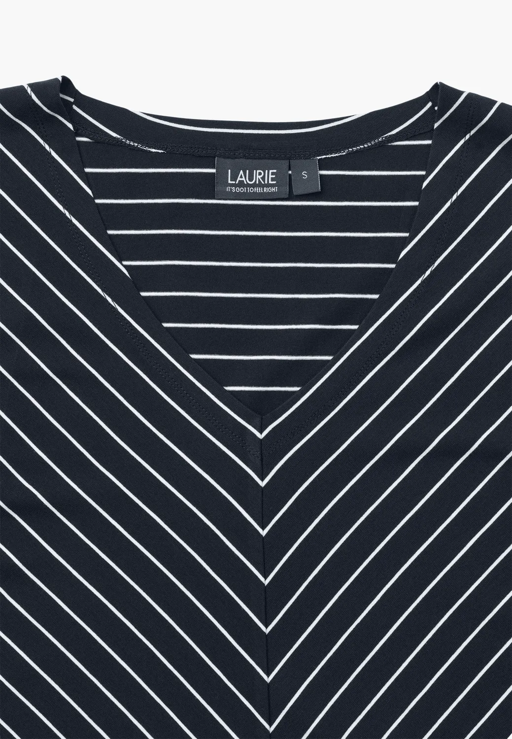 Laurie Ingrid Blouse SS Navy Stripe viscose