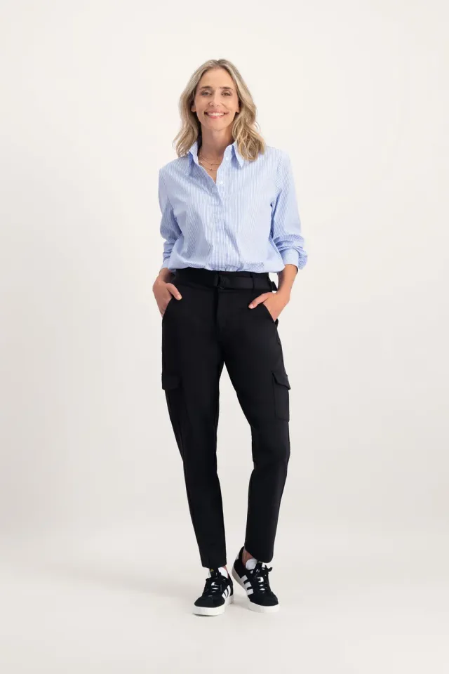 Florez Scarlett Cargo broek zwart high waist