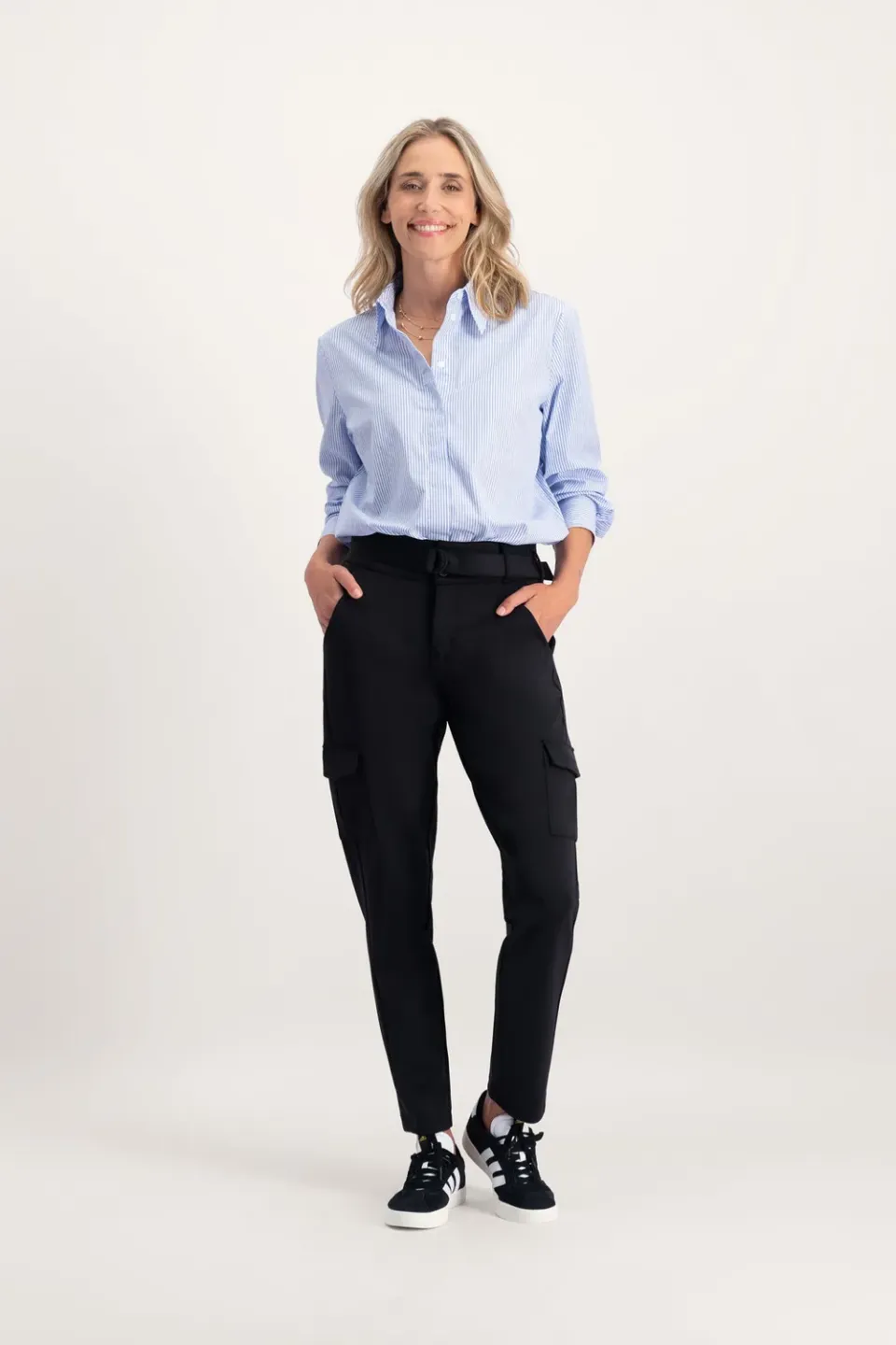 Florez Scarlett Cargo broek zwart high waist