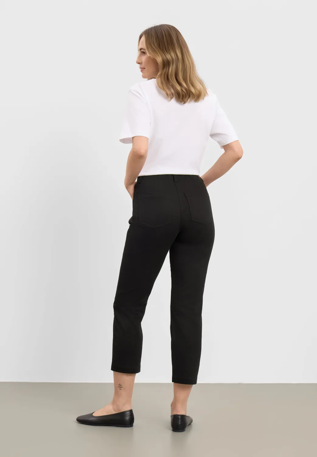 Laurie Patricia Regular CL damesbroek Black cropped