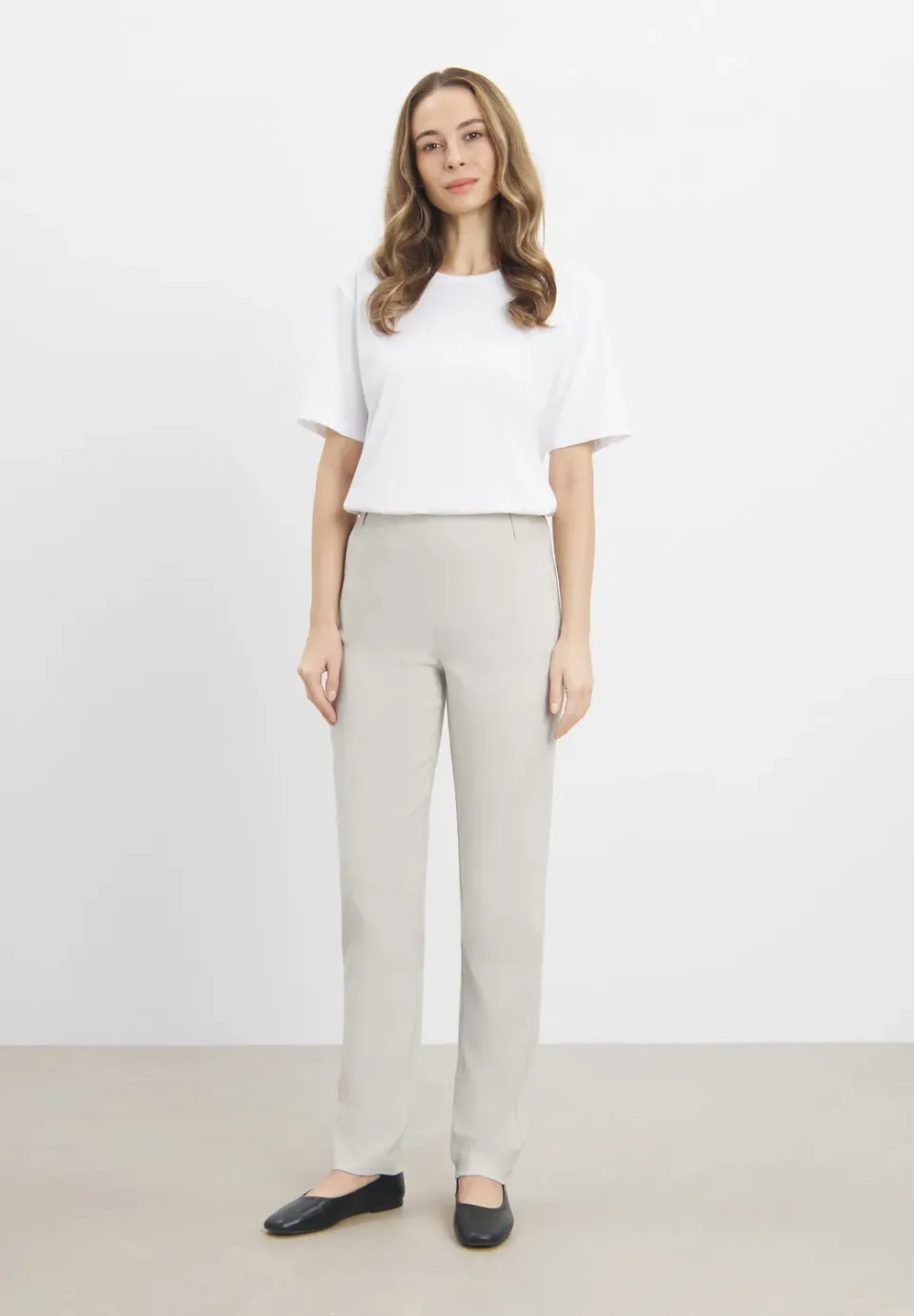 Laurie Taylor Regular ML broek Grey Sand stretch