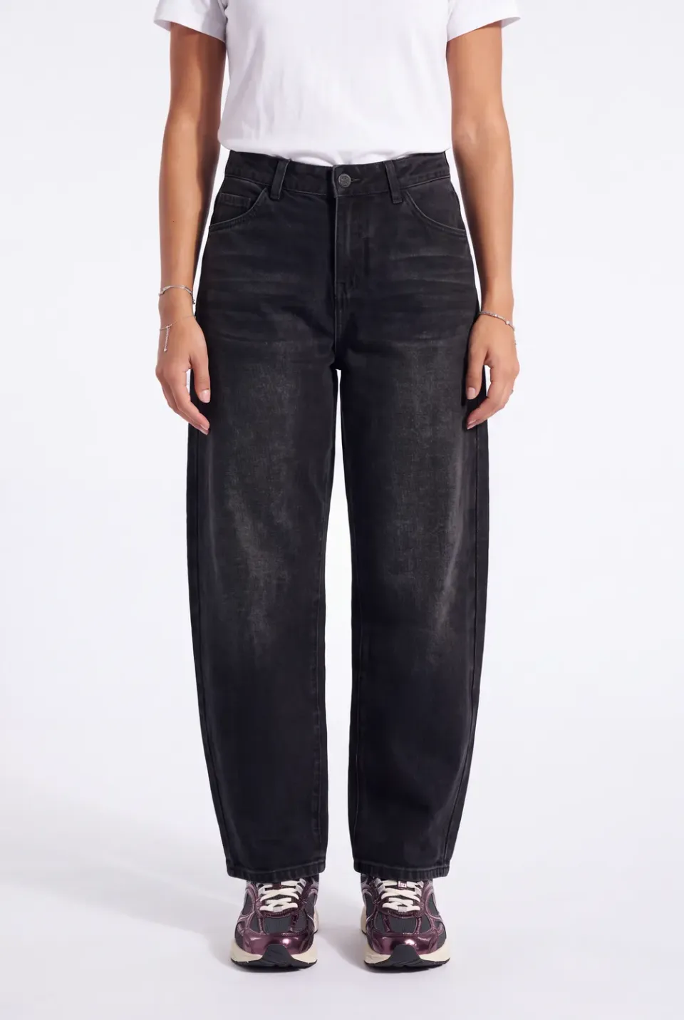 Florez Floor jeans zwart barrel fit