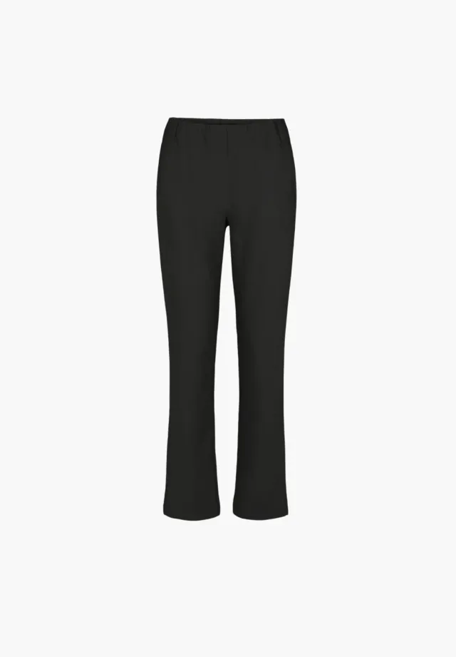 Laurie Zoya Flare Regular SL broek zwart korte lengte