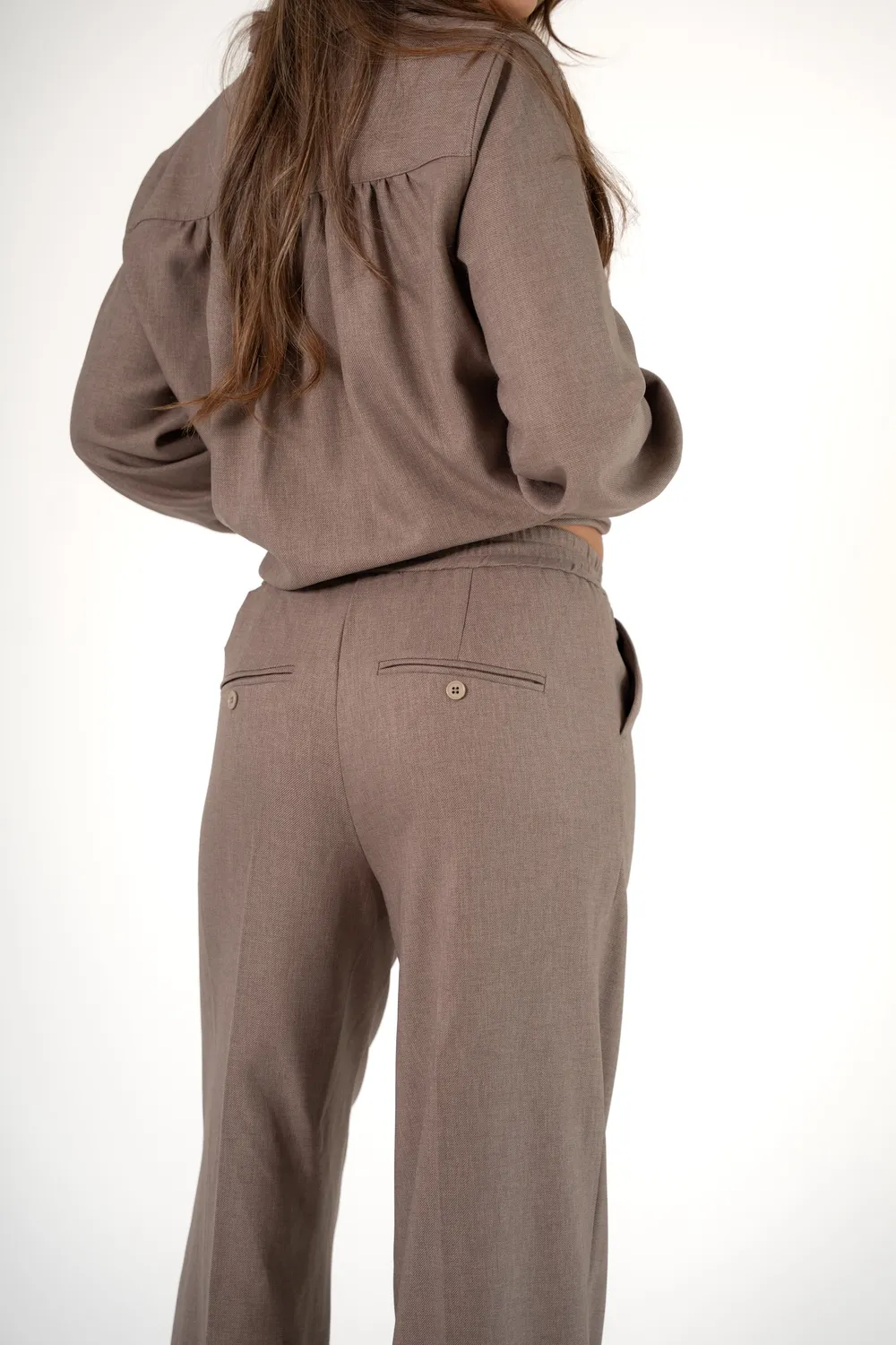 Corel Julia Uni Caravella broek Taupe recht