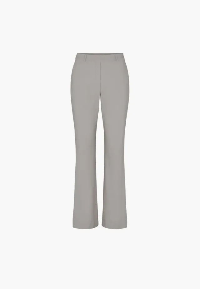 Laurie Zina Flare Regular damesbroek Grey Sand stretch
