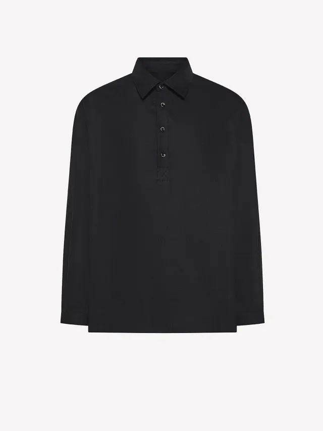 Nine In The Morning Brandy BRA03 polo zwart lange mouw wol